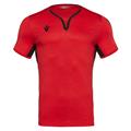 Canopus Shirt Shortsleeve RED/BLK XS Elegant teknisk t-skjorte - Unisex