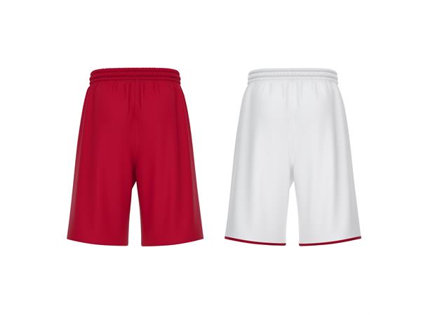X500 Basket Shorts RED/WHT 3XL Vendbar teknisk basketshorts - Unisex 